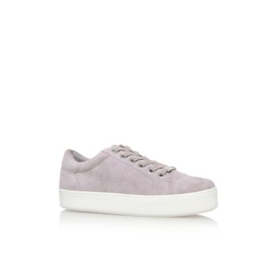 Grey 'Loot' flat lace up sneakers
